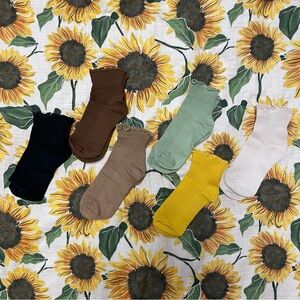 Colorful Ruffle Socks Set
